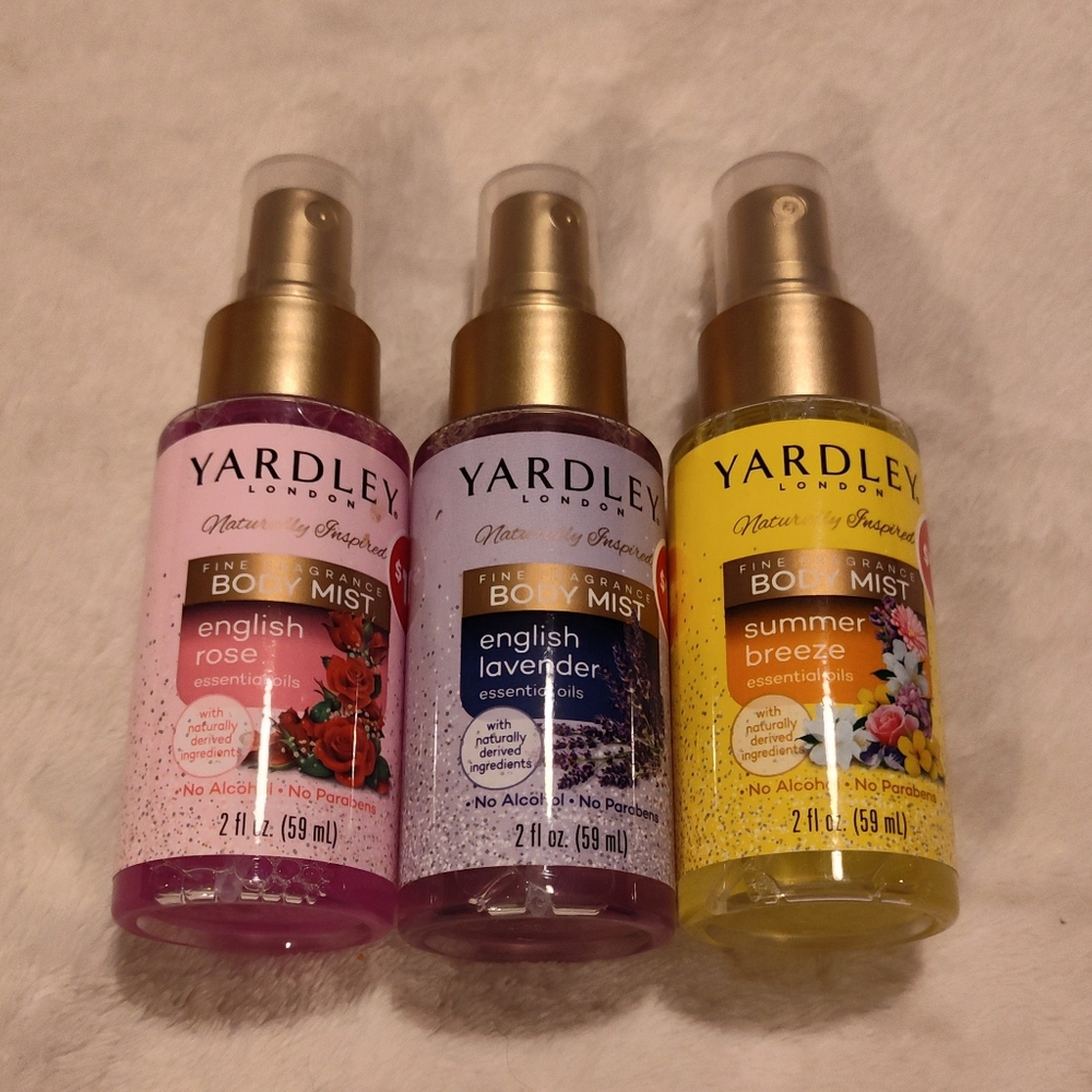 NEW! Yardley Body Mist Bundle (3 Bottles) 2oz ea
